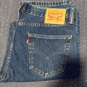 Levi's Dark Blue 505 Straight Jeans 34x34
